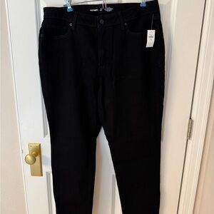 Old Navy Black High-Rise OG Straight Jeans